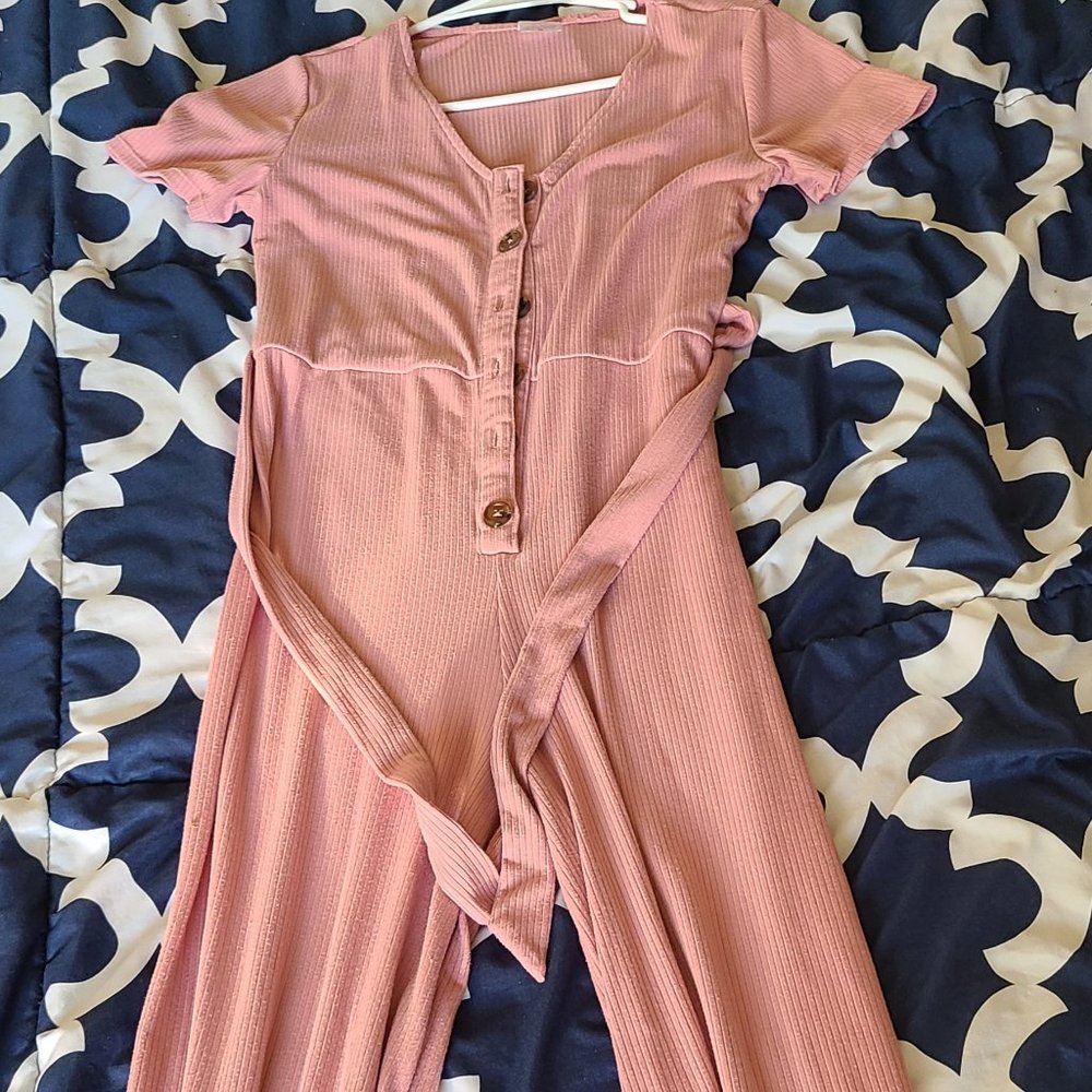 Peach jumpsuit